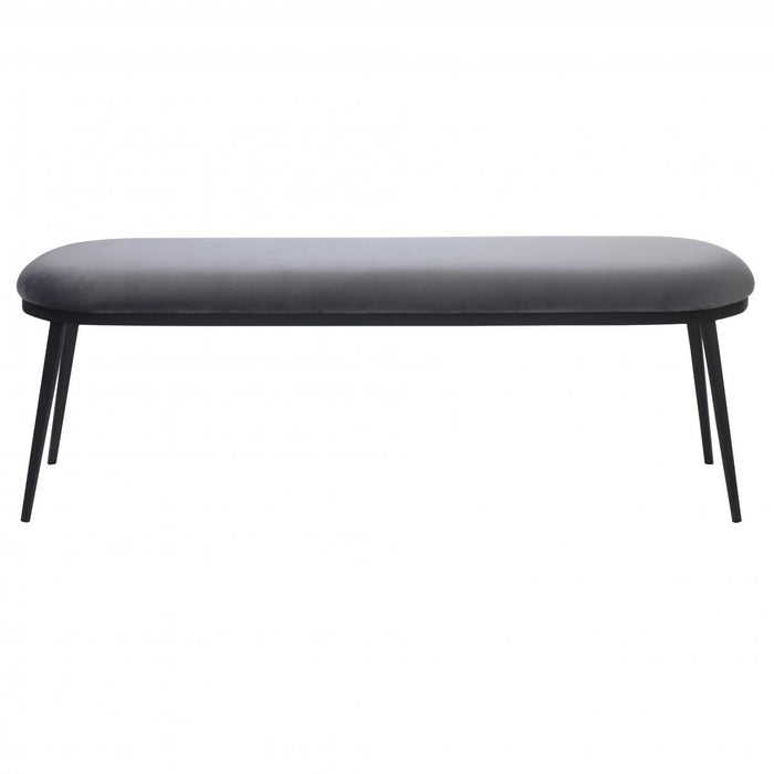 Nordic Home Arvid bankje - 140 cm - leer - grijs