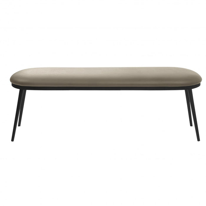 Nordic Home Arvid bankje - 140 cm - leer - taupe