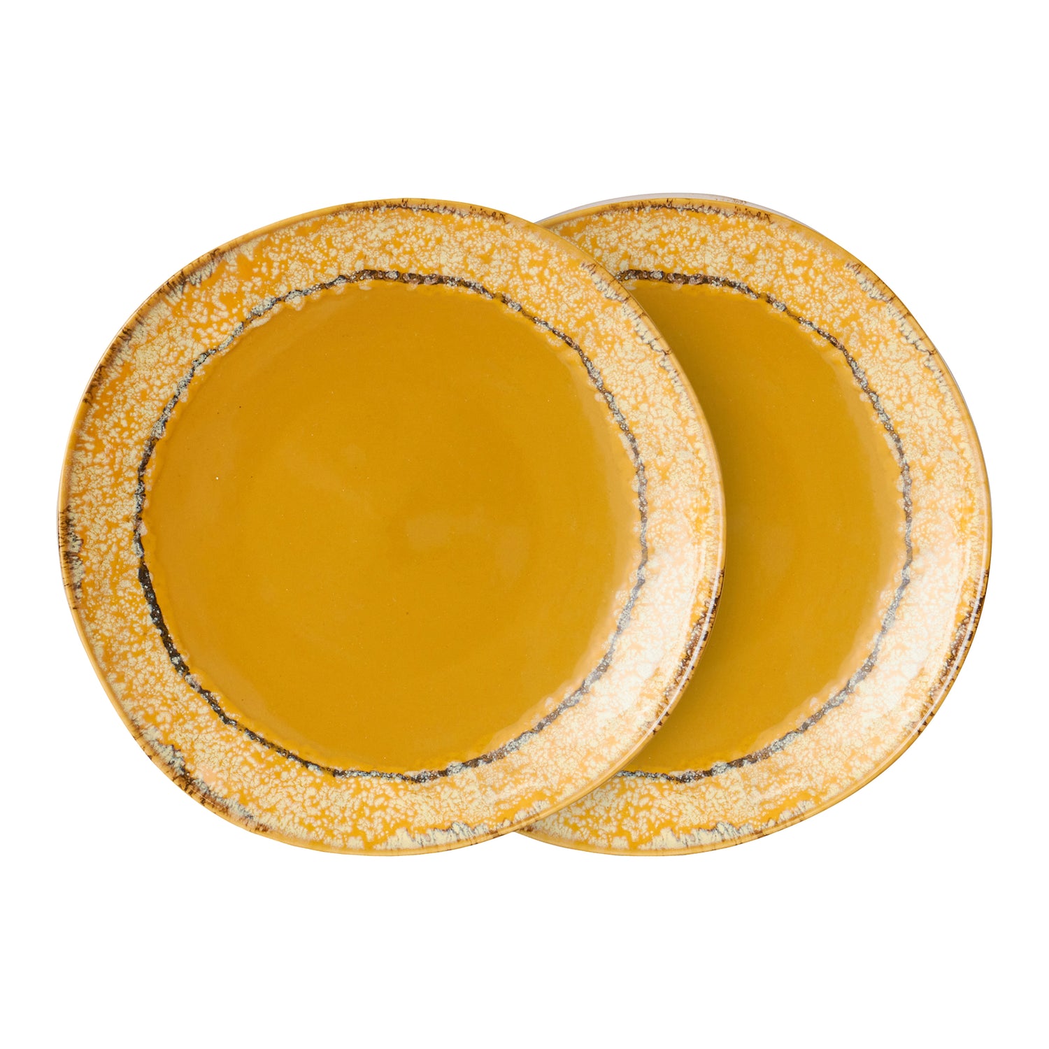 HKliving 70's Ceramics Bord Ø 22 cm - Set van 2 - Paradise