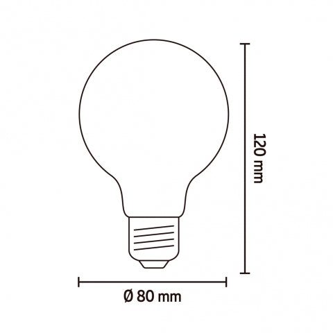 Calex Lichtbron E27  Goud - Glas - 8x12x8cm (BxHxD)