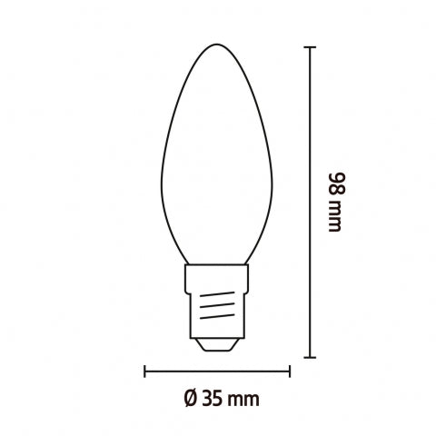 Calex Lichtbron E14  Goud - Glas - 4x10x4cm (BxHxD)