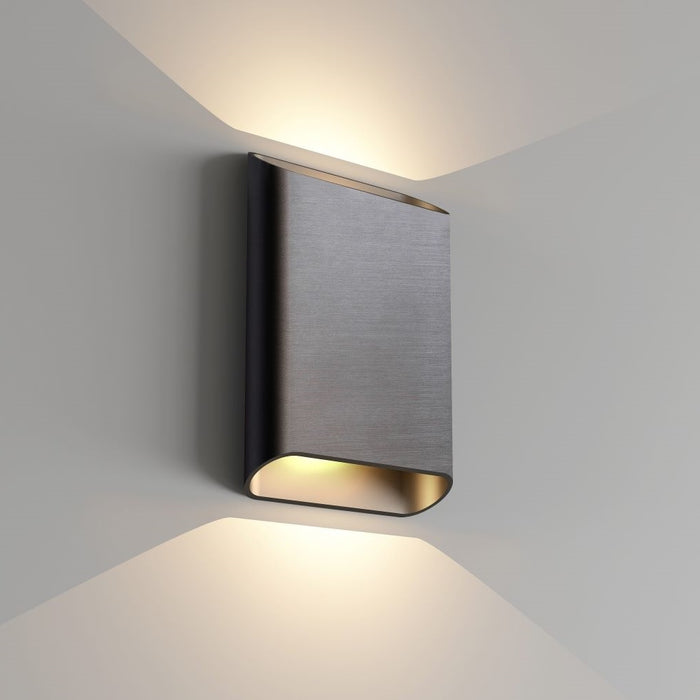 Artdelight Wandlamp Diaz-L Gun Metal Led 2 x 6Watt