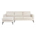 by fonQ  Milan Hoekbank met Chaise Longue 3-zitsbank - Links / Rechts - Linnen - Beige