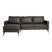 by fonQ  Milan Hoekbank met Chaise Longue 3-zitsbank - Links / Rechts - Microleder - Antraciet