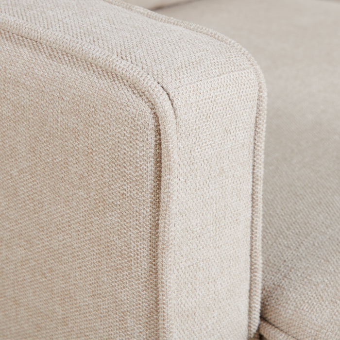 by fonQ  Milan Hoekbank met Chaise Longue 3-zitsbank - Links / Rechts - Linnen - Beige