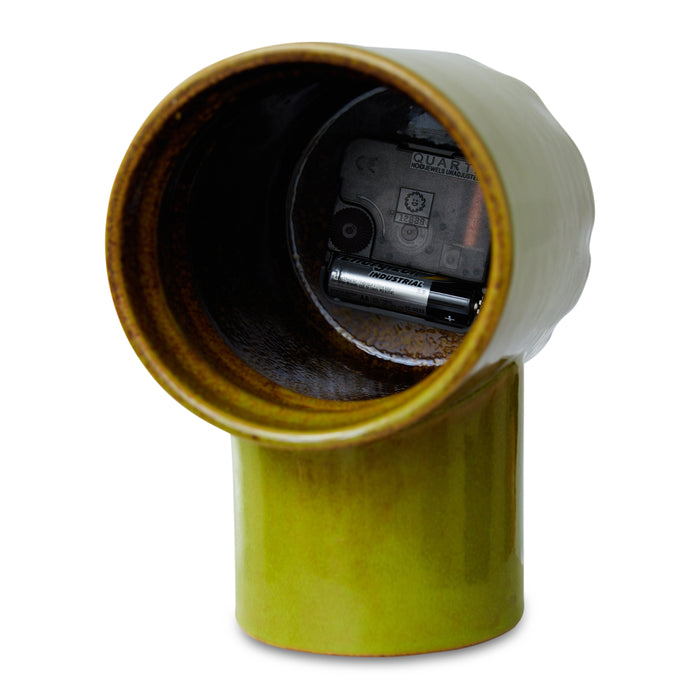 HKliving Retro Ceramics Tafelklok - Olive
