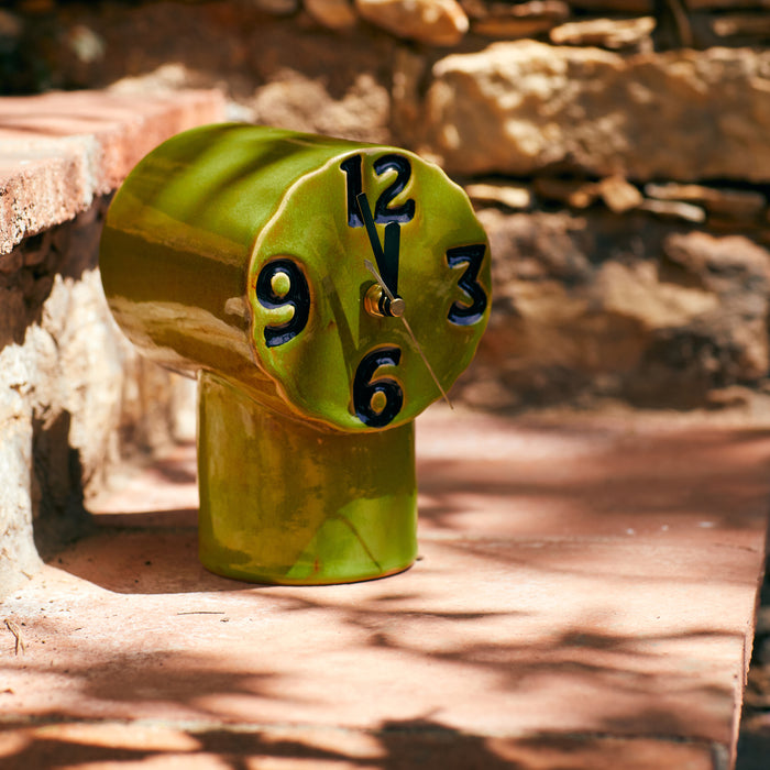 HKliving Retro Ceramics Tafelklok - Olive