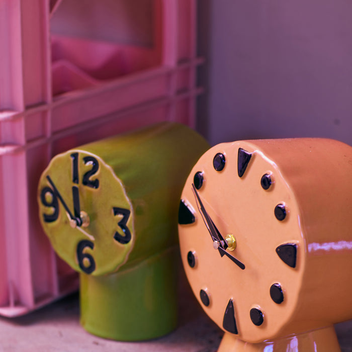 HKliving Retro Ceramics Tafelklok - Peach