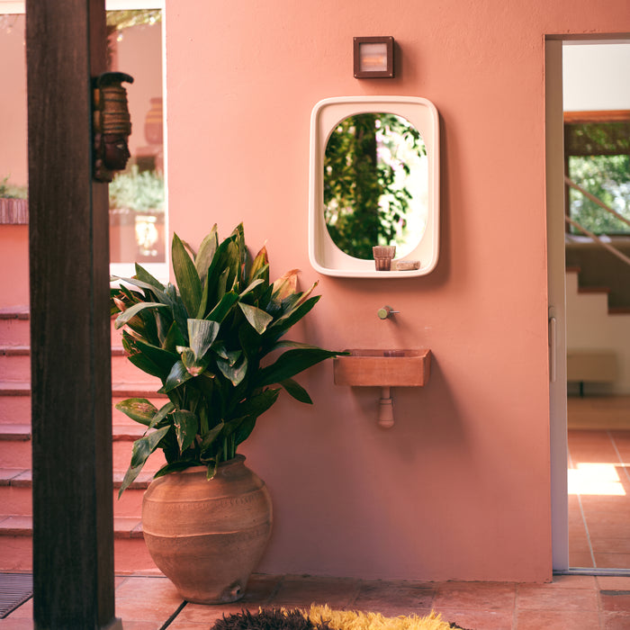 HKliving Curve Spiegel - Eggshell Glossy