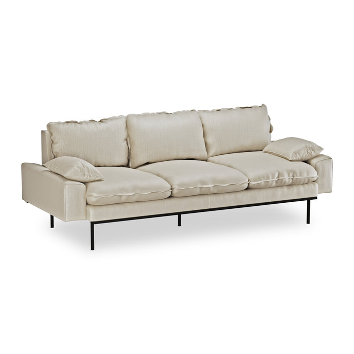 HKliving Retro Sofa  3-zitsbank - Pure Ivory