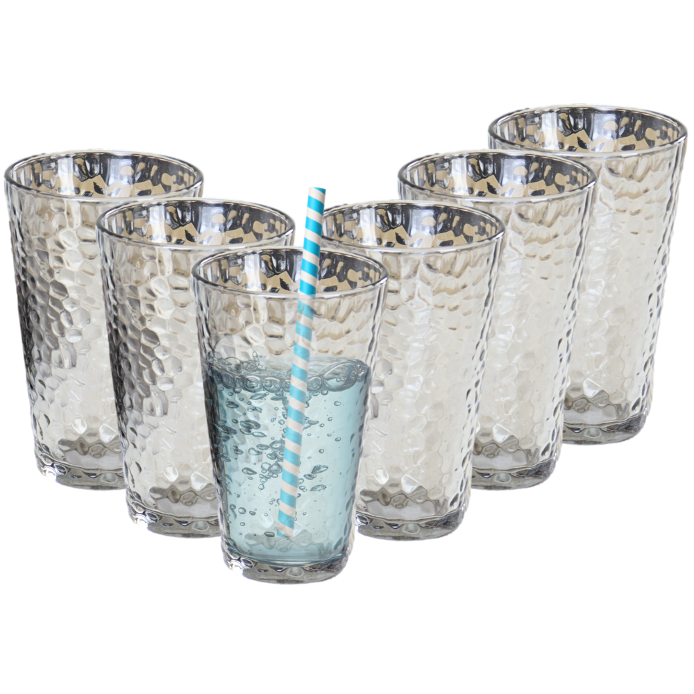 OTIX Waterglazen Longdrink Glazen Set van 6 Stapelbaar 300ml Gehame...