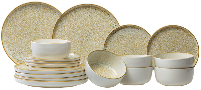 Cosy & Trendy Serviesset Baltic Luna 18-delig | 6 personen - 6 borden, 6 diepe borden en 6 schaaltjes