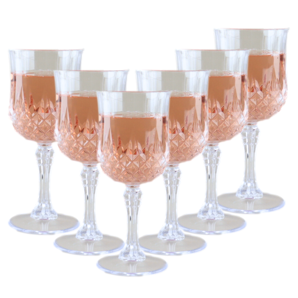 Alpina Kunststof Wijnglazen Set van 6 200ml Kristallook