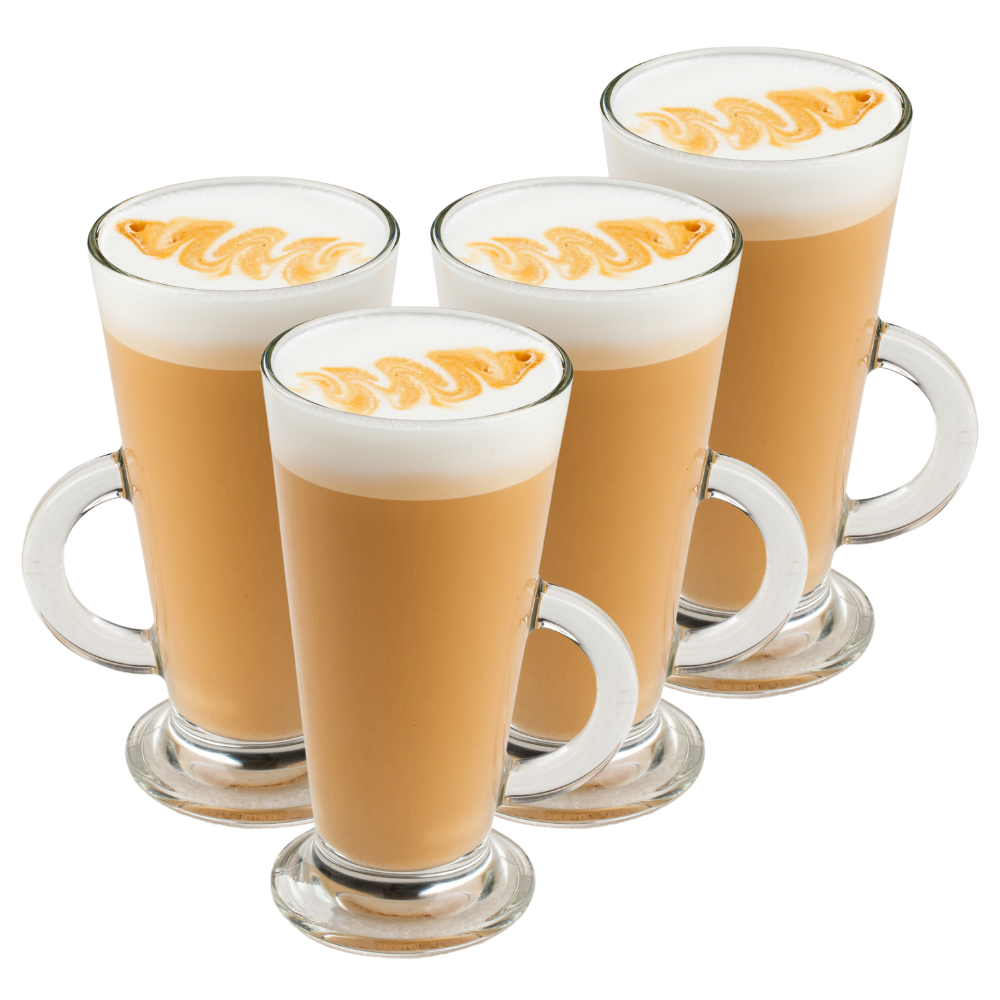 OTIX Latte Macchiato Glazen 280 ml 4 Stuks Theeglazen met Oor Cappu...