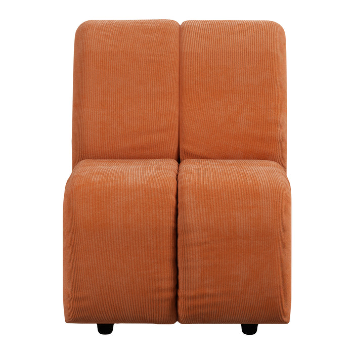 HKliving Wave Bank Element - Middenstuk Smal - Dusty Orange