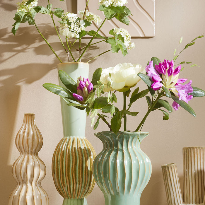 Mica Decorations Felipe Tulpenvaas - H27 x Ø20 cm - Keramiek - Beige