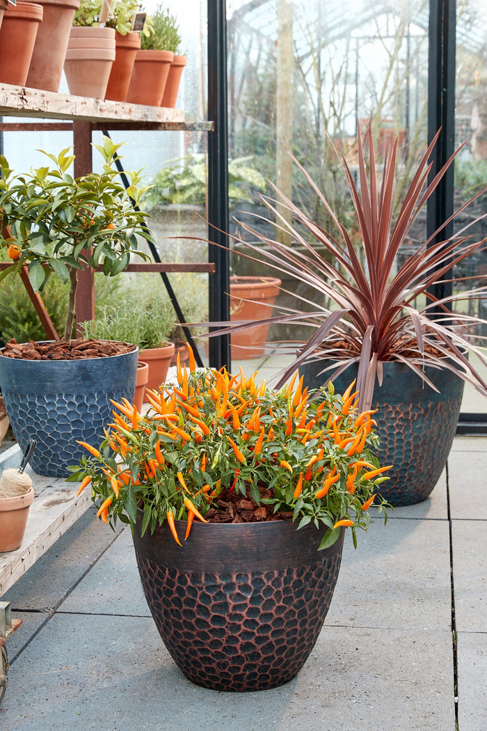 Mica Decorations Bravo Bloempot - H26 x Ø30,5 cm - Zwart