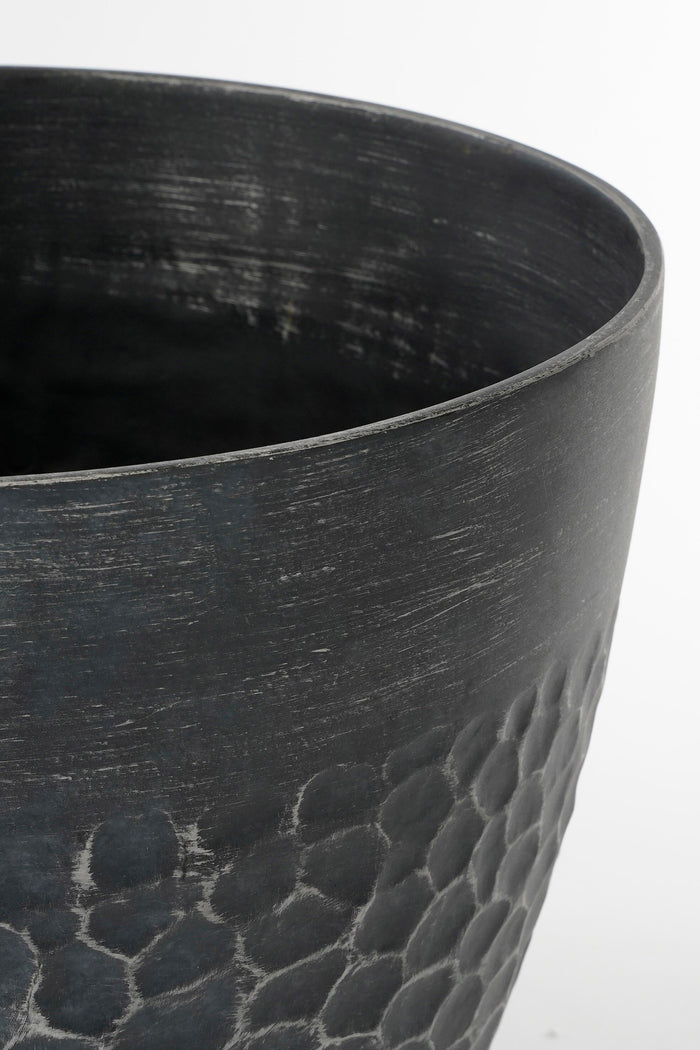 Mica Decorations Bravo Bloempot - H26 x Ø30,5 cm - Zwart