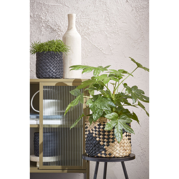 Mica Decorations Pia Vaas - H47 x Ø13 cm - Paulownia Hout - Lichtbruin