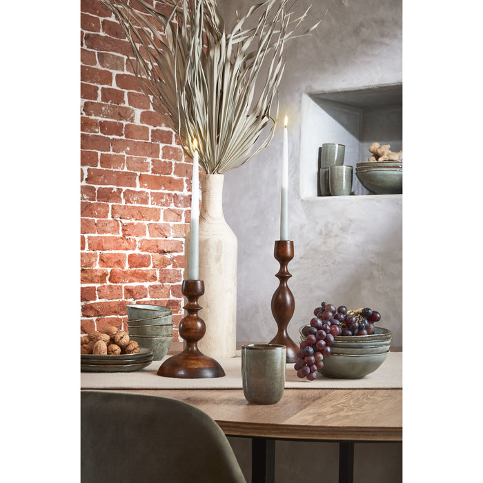 Mica Decorations Pia Vaas - H47 x Ø13 cm - Paulownia Hout - Lichtbruin