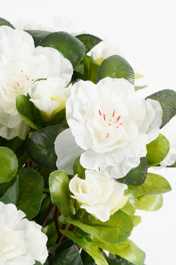 Mica Decorations Azalea Kunstplant - H31 x Ø26 cm - Wit