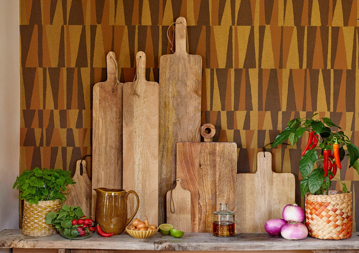 Mica Decorations Capri Serveerplank - L90 x B18 cm - Bruin