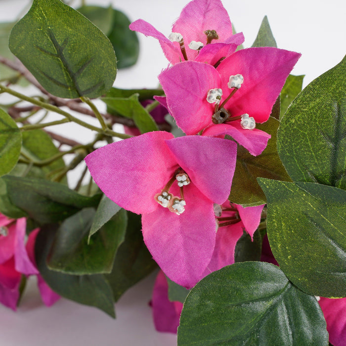 Mica Decorations Bougainvillea Kunstslinger - L180 cm - Donkerroze