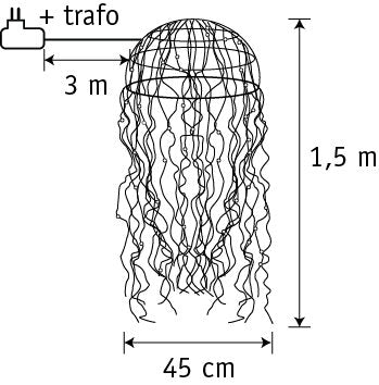 Luca Lighting Kroonluchter Kwal met Witte LED - H150 x Ø45 cm - Zilver