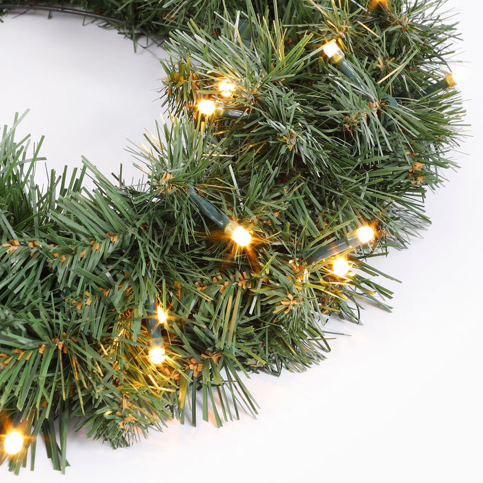 Triumph Tree Diamond Kerstkrans met LED Verlichting - Ø45 cm - Groen