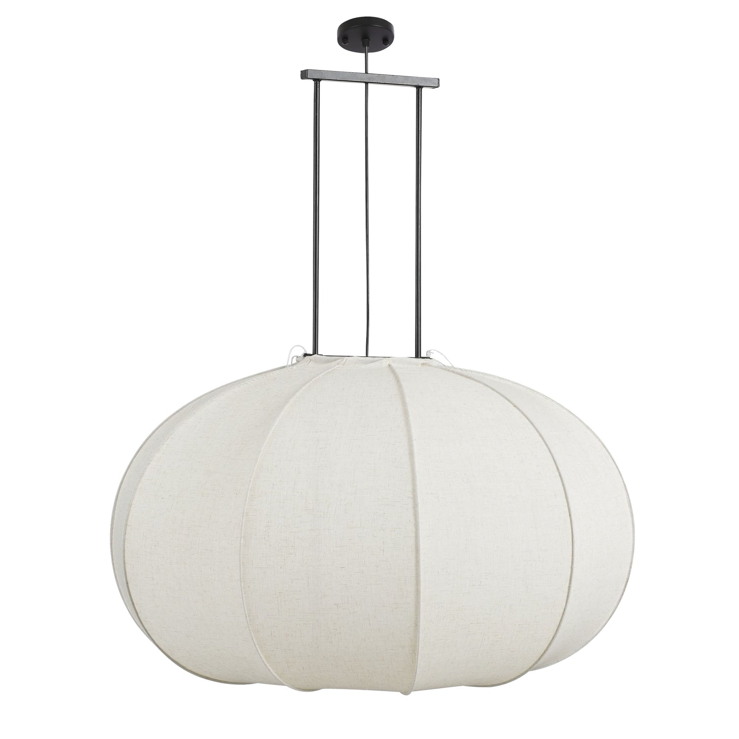 Mica Decorations Pego Hanglamp - H94 x Ø89 cm - Linnen - Off White