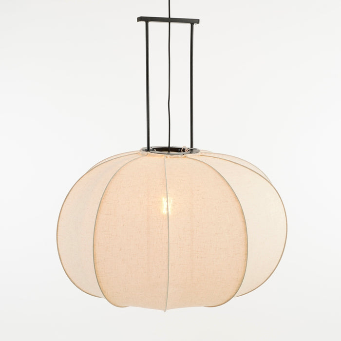 Mica Decorations Pego Hanglamp - H94 x Ø89 cm - Linnen - Off White