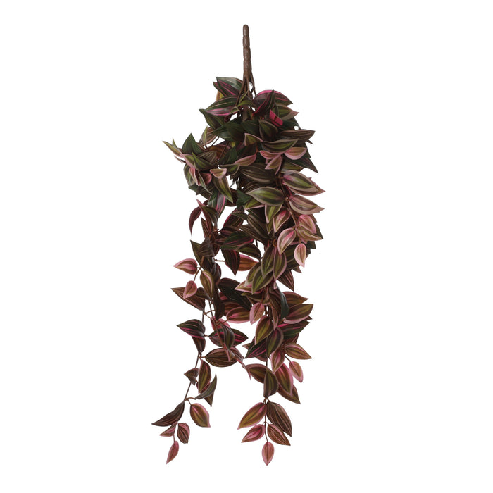 Mica Decorations Tradescantia Kunst Hangplant - H54 cm - Bordeaux