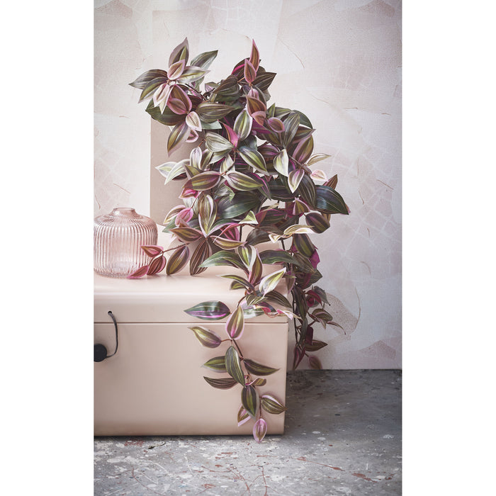 Mica Decorations Tradescantia Kunst Hangplant - H54 cm - Bordeaux