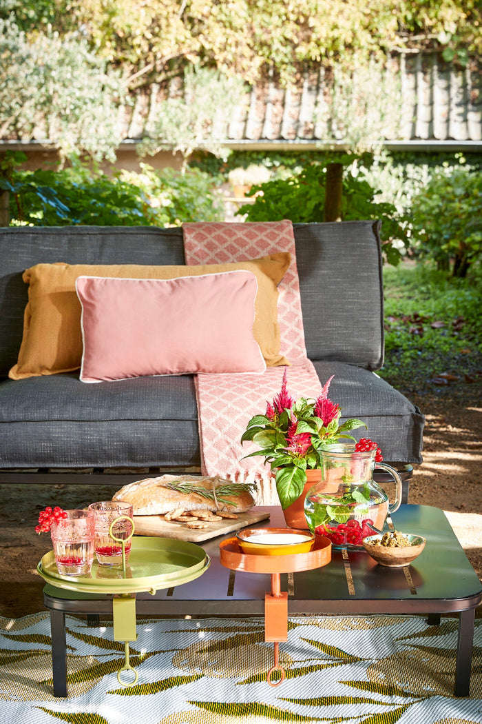 Mica Decorations Aston Dienblad - H30 x Ø30,5 cm - Donkergroen