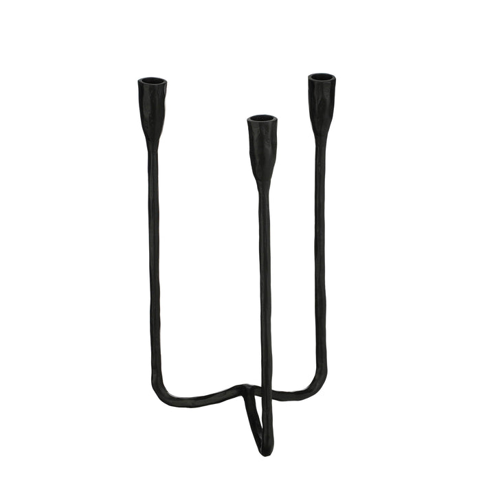 Mica Decorations Christy Kandelaar - L17 x B18 x H34 cm - Zwart