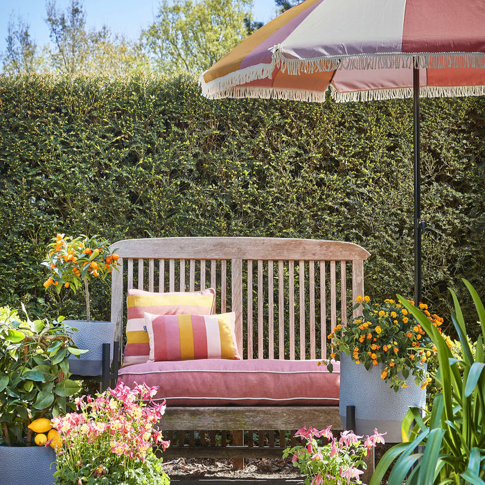 In The Mood Collection Parasol Gestreept - H238 x Ø220 cm - Oranje