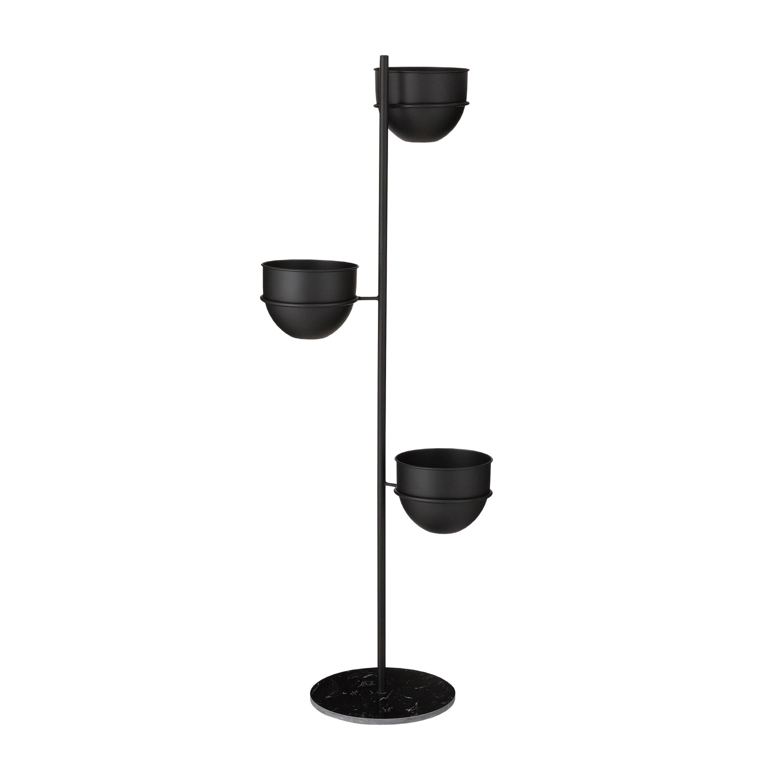 Mica Decorations Planthouder Standaard - L40 x B33 x H140 cm - Zwart