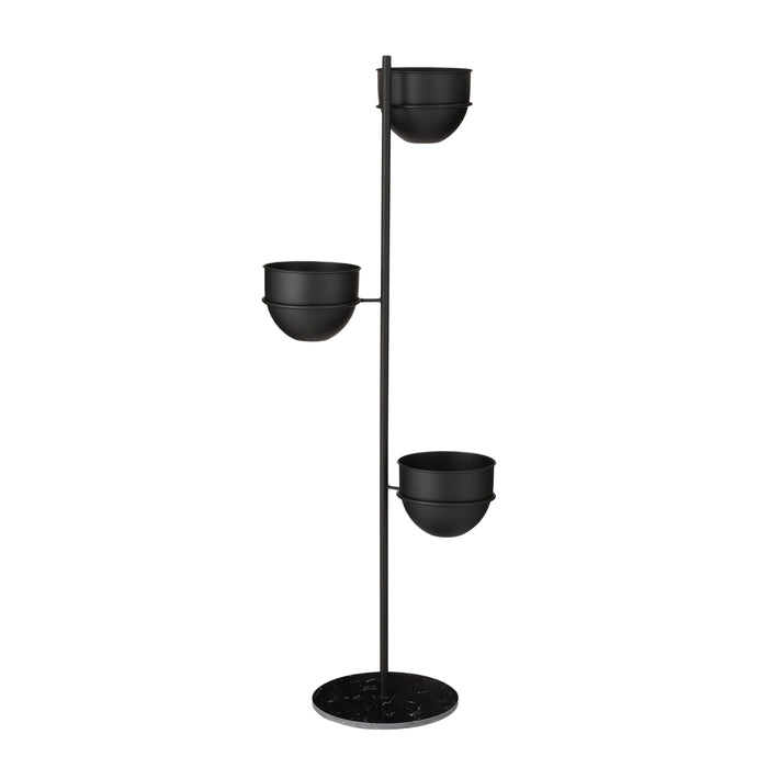 Mica Decorations Planthouder Standaard - L40 x B33 x H140 cm - Zwart