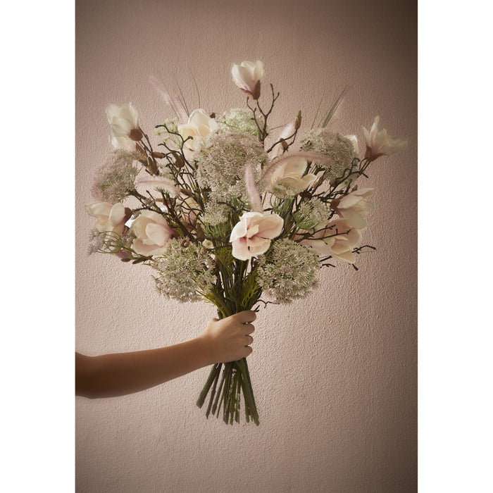 Mica Decorations Magnolia Kunstbloem - H88 cm - Lichtroze