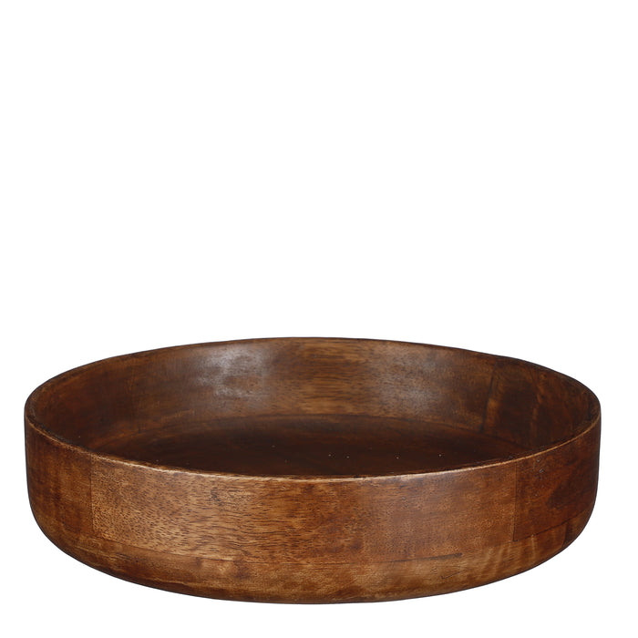 Mica Decorations Tomar Schaal - H6 x Ø26 cm - Mangohout - Donkerbruin