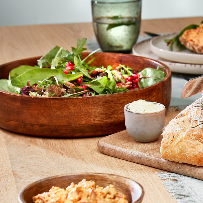 Mica Decorations Tomar Schaal - H6 x Ø26 cm - Mangohout - Donkerbruin