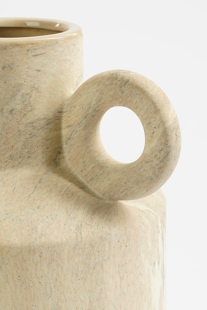 Mica Decorations Trentino Vaas - L29 x B25 x H39 cm - Beige