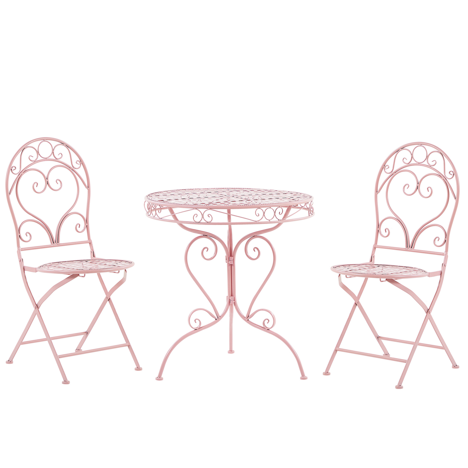 Beliani - ALBINIA - Bistroset voor 2 - Roze - Metaal