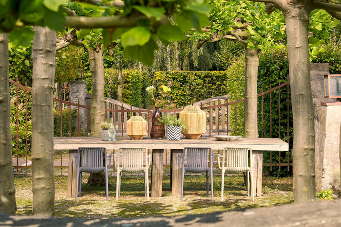 Mica Decorations Liliano Lantaarn - H36 x Ø30 cm - Jute - Donkergroen