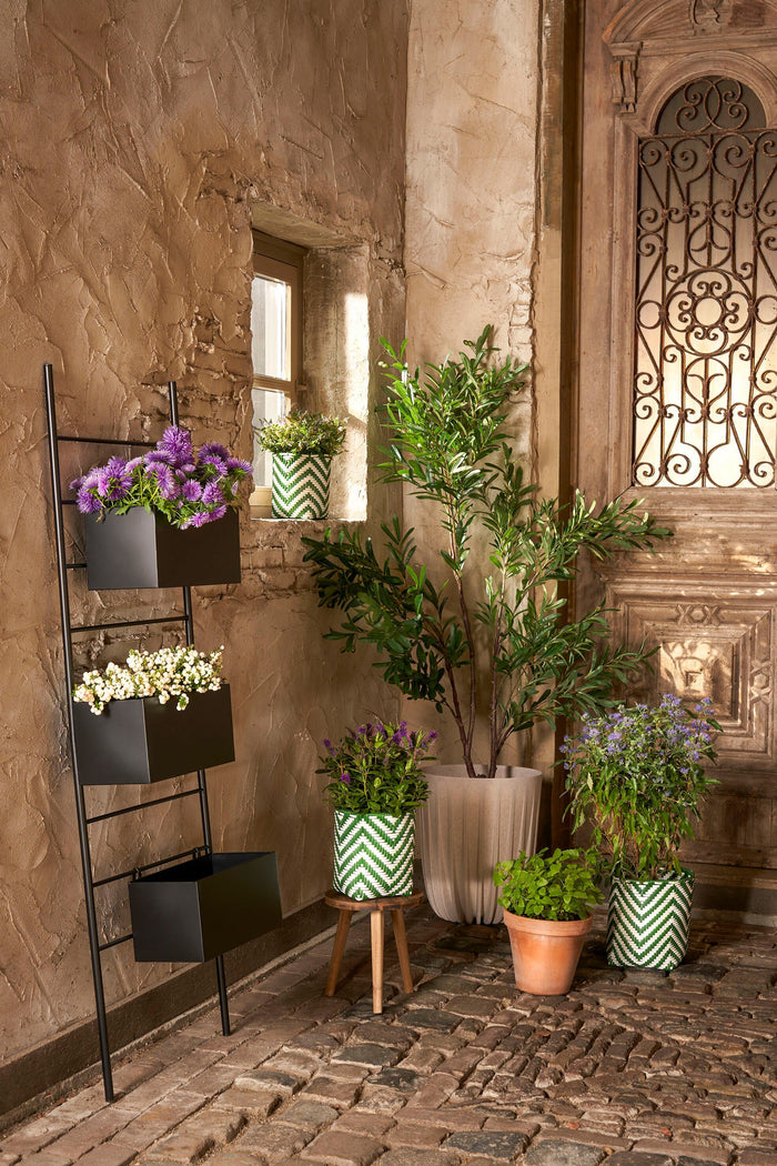 Mica Decorations Merlijn Plantenmand - H26 x Ø24 cm - Donkergroen