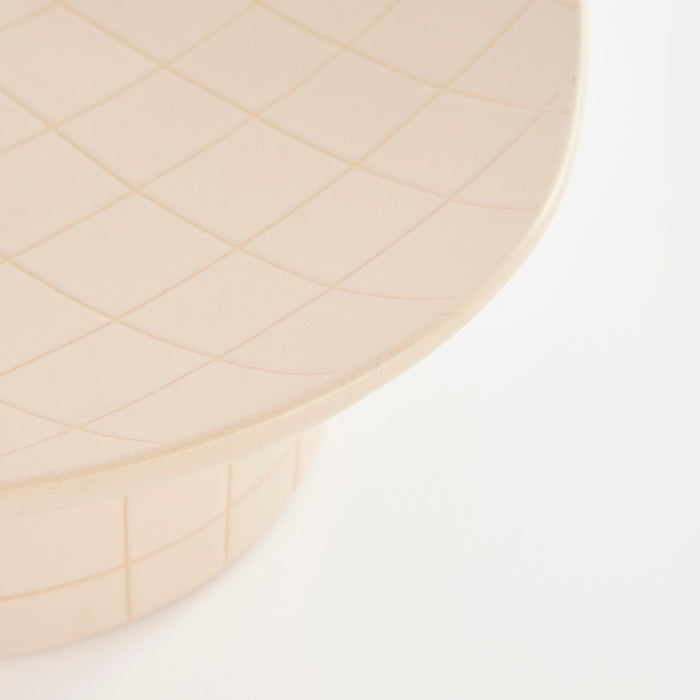 Mica Decorations Wolga Schaal op Voet - Keramiek - Beige