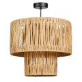 Mica Decorations Elisa Hanglamp - H30 x Ø35 cm - Raffia - Lichtbruin