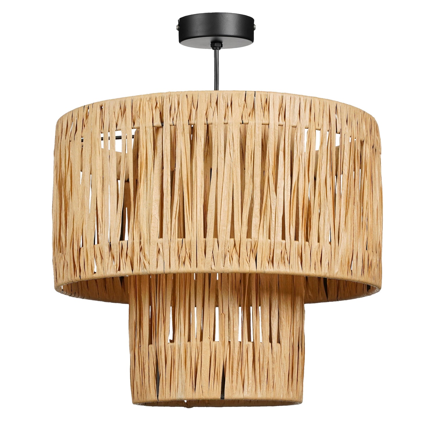 Mica Decorations Elisa Hanglamp - H30 x Ø35 cm - Raffia - Lichtbruin