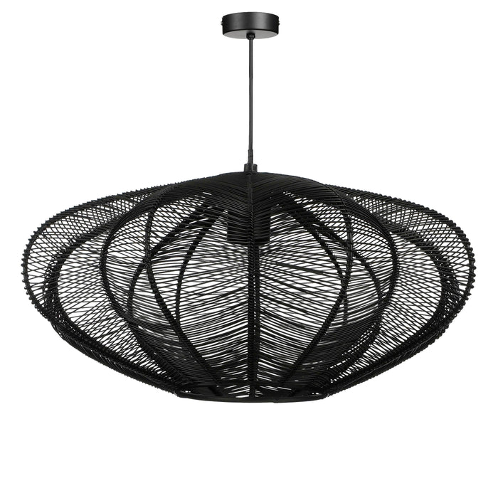 Mica Decorations Kanti Hanglamp - H20 x Ø41 cm - Metaal - Zwart