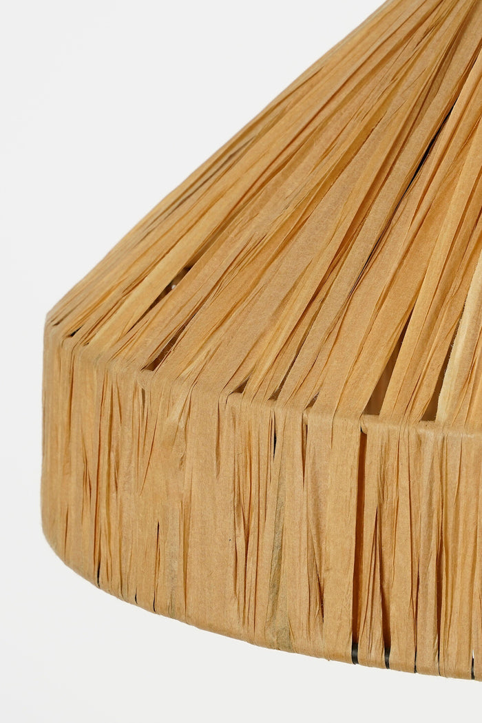 Mica Decorations Elisa Hanglamp - H18 x Ø30 cm - Raffia - Lichtbruin